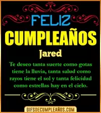 Frases de Cumpleaños Jared